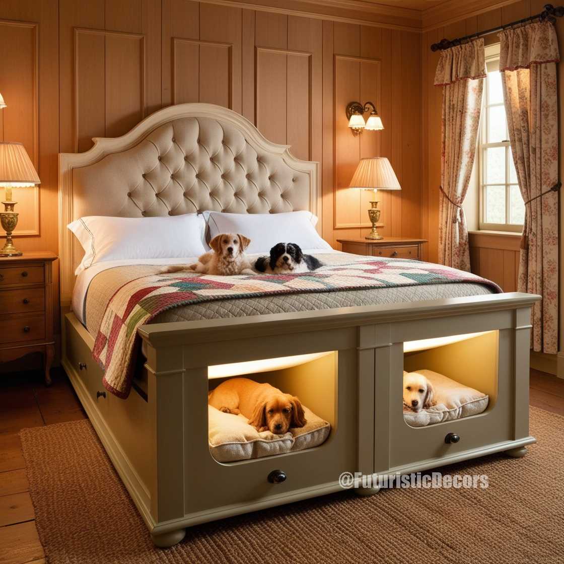 Bed With Dog Pods Bed