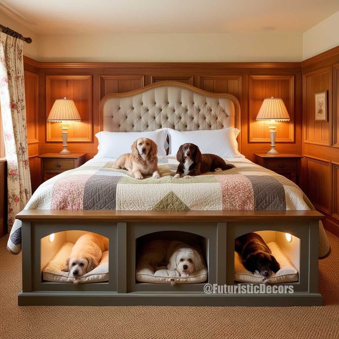 Bed With Dog Pods Bed