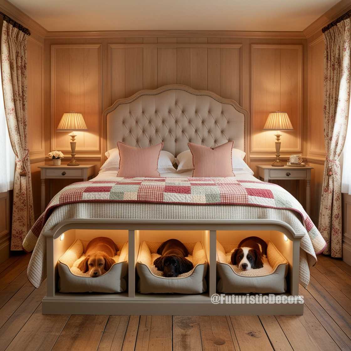 Bed With Dog Pods Bed