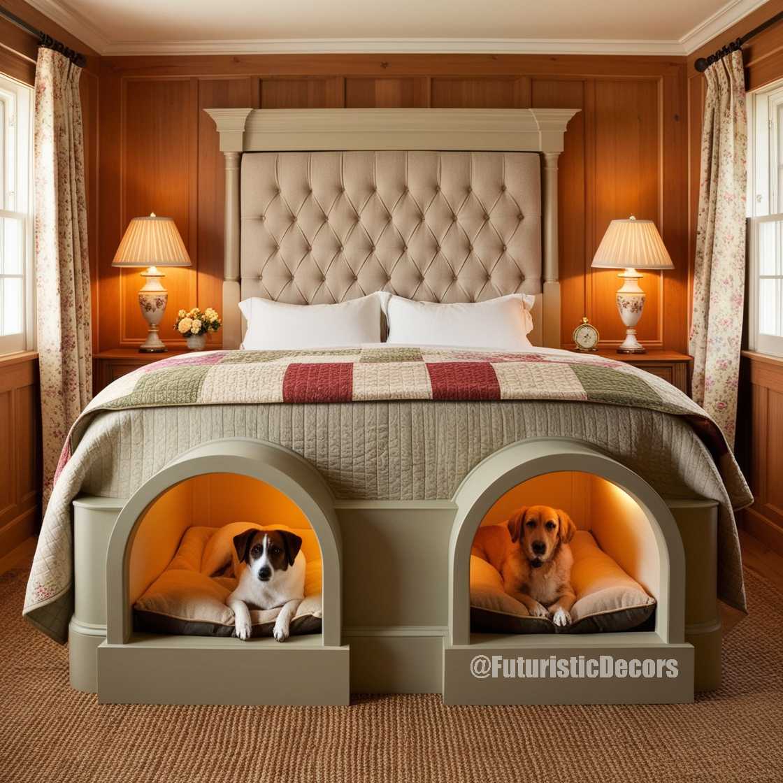 Bed With Dog Pods Bed