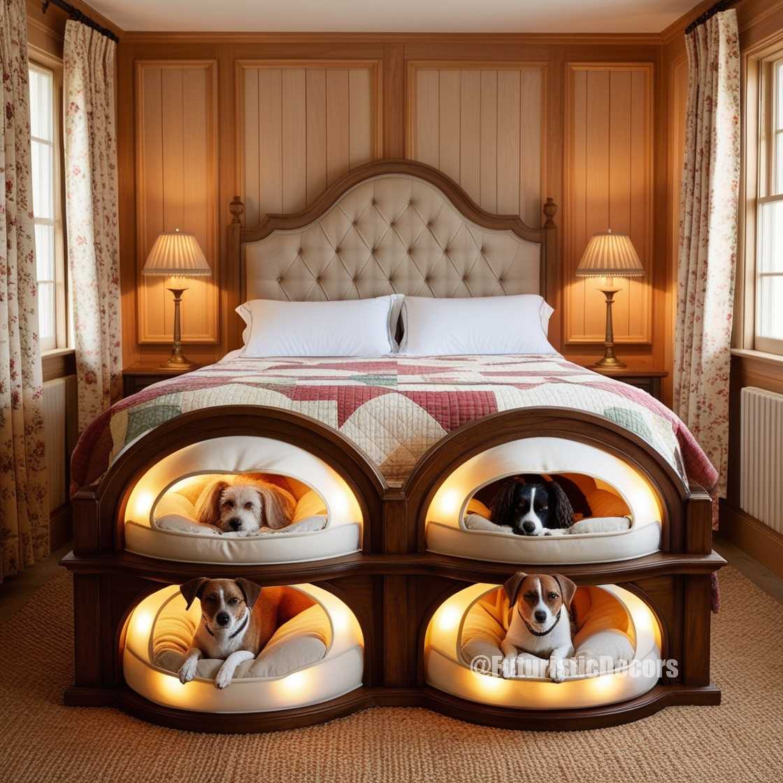 Bed With Dog Pods Bed