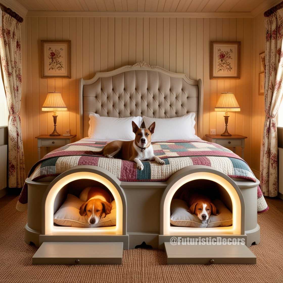 Bed With Dog Pods Bed