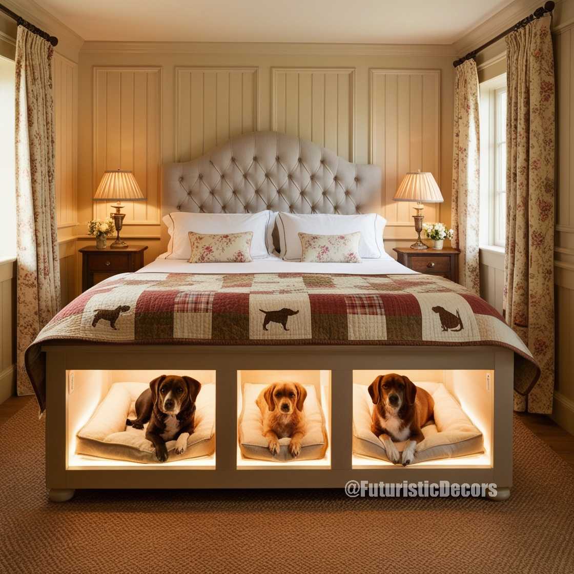 Bed With Dog Pods Bed