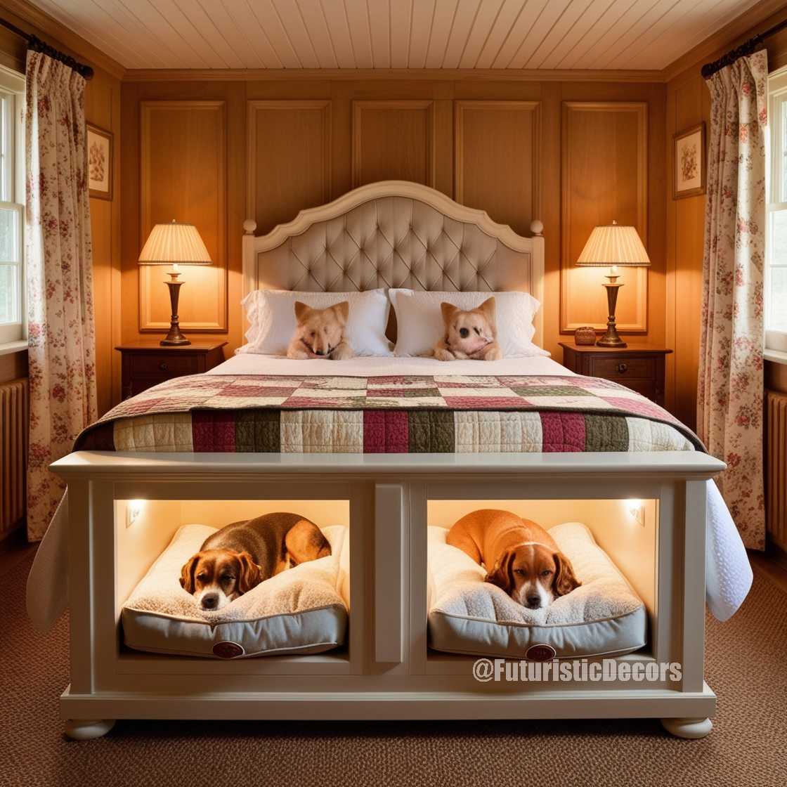 Bed With Dog Pods Bed