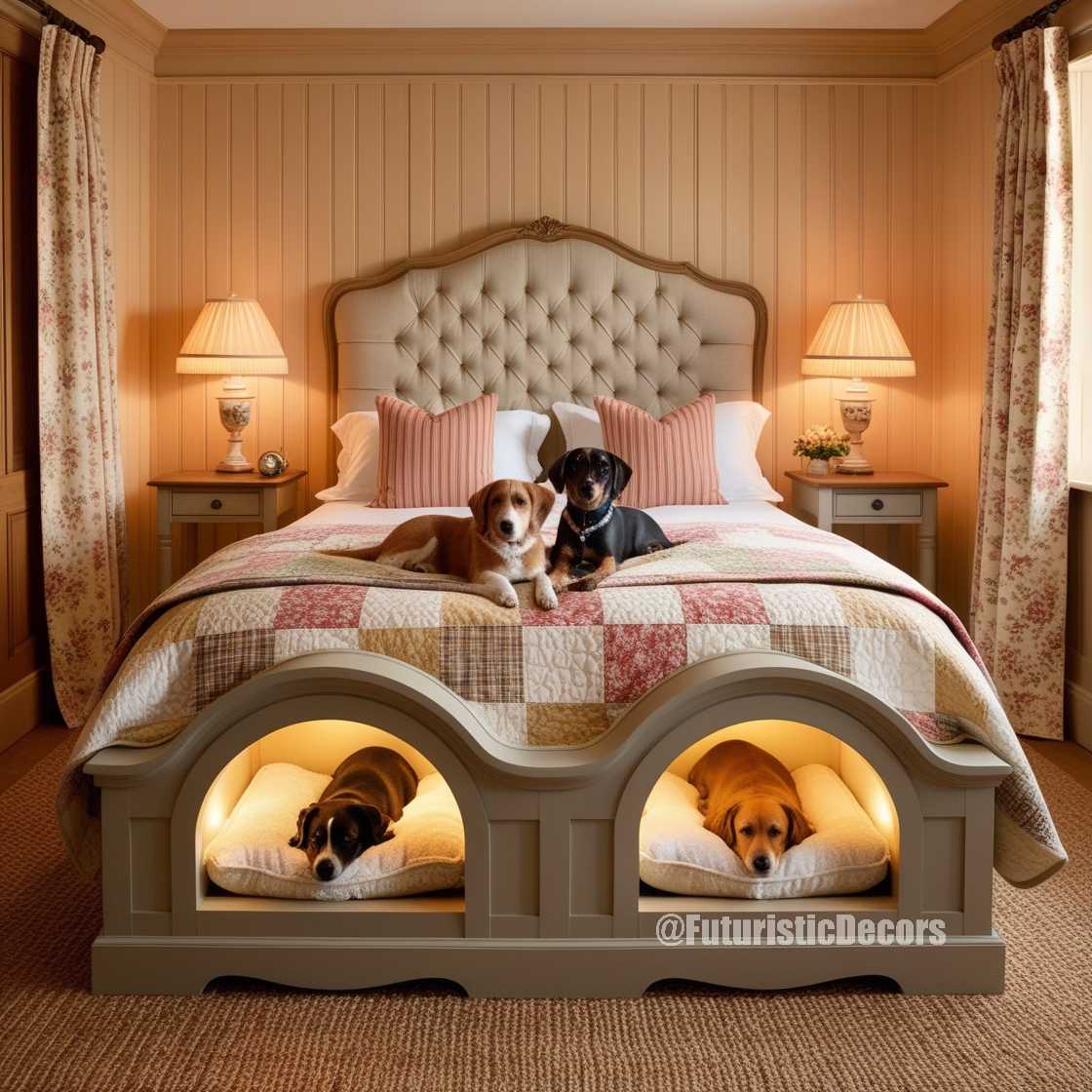 Bed With Dog Pods Bed