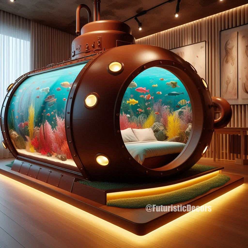 Submarine Aquarium Bed