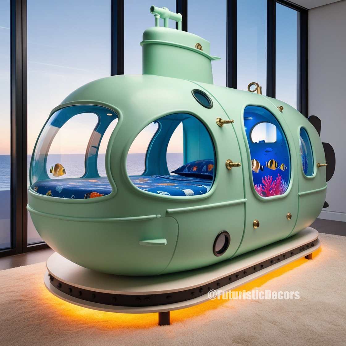 Submarine Aquarium Bed