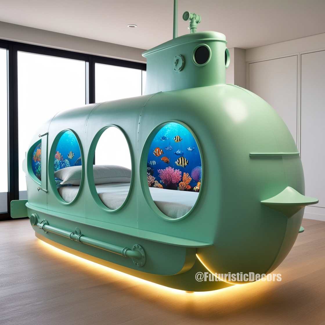 Submarine Aquarium Bed