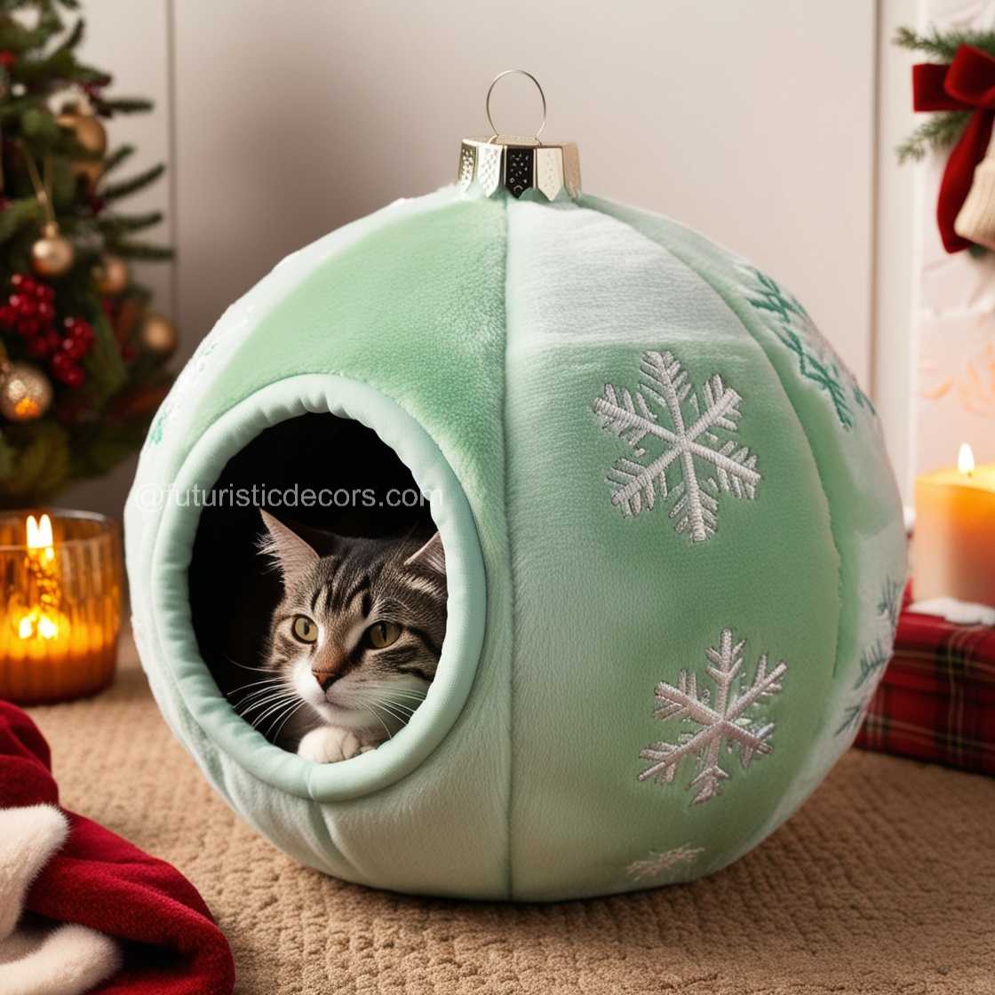 Christmas Bauble Cat Beds