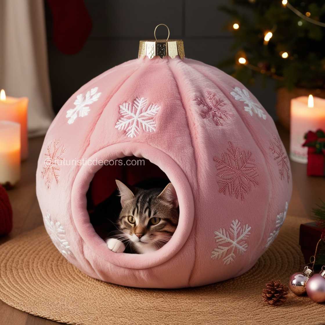 Christmas Bauble Cat Bed