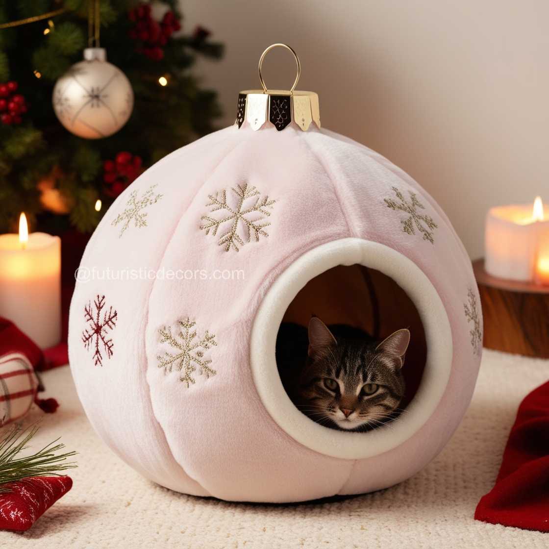 Christmas Bauble Cat Beds