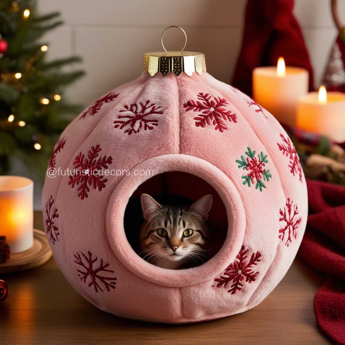 Christmas Bauble Cat Beds