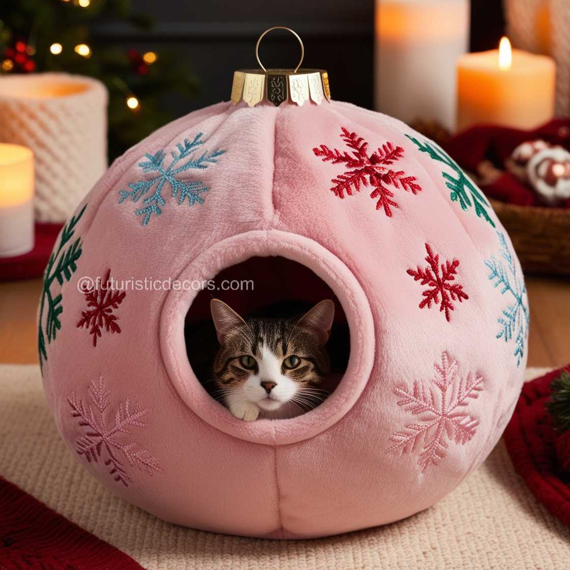 Christmas Bauble Cat Beds