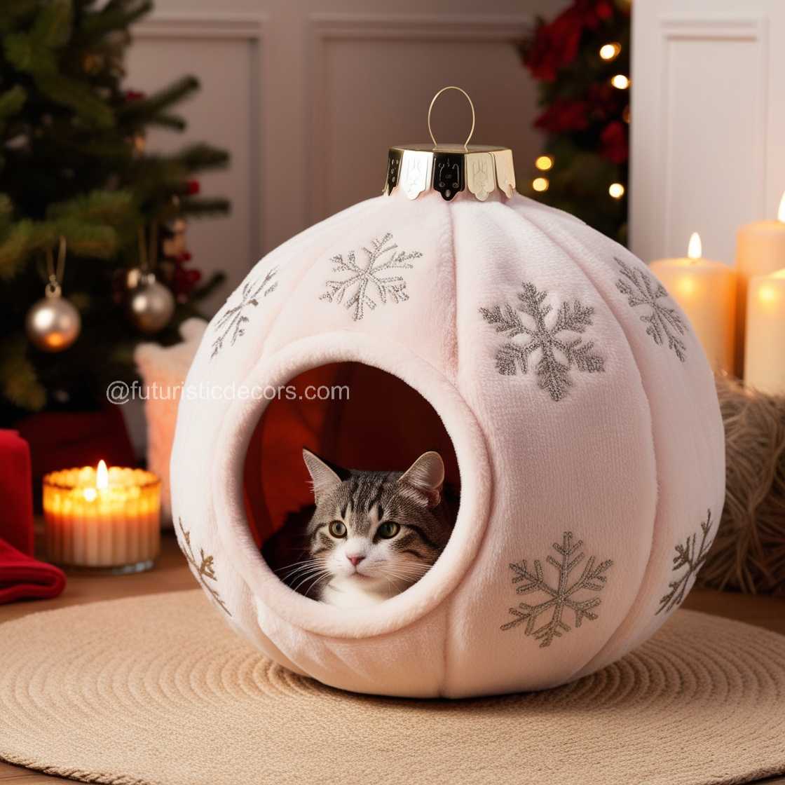 Christmas Bauble Cat Beds