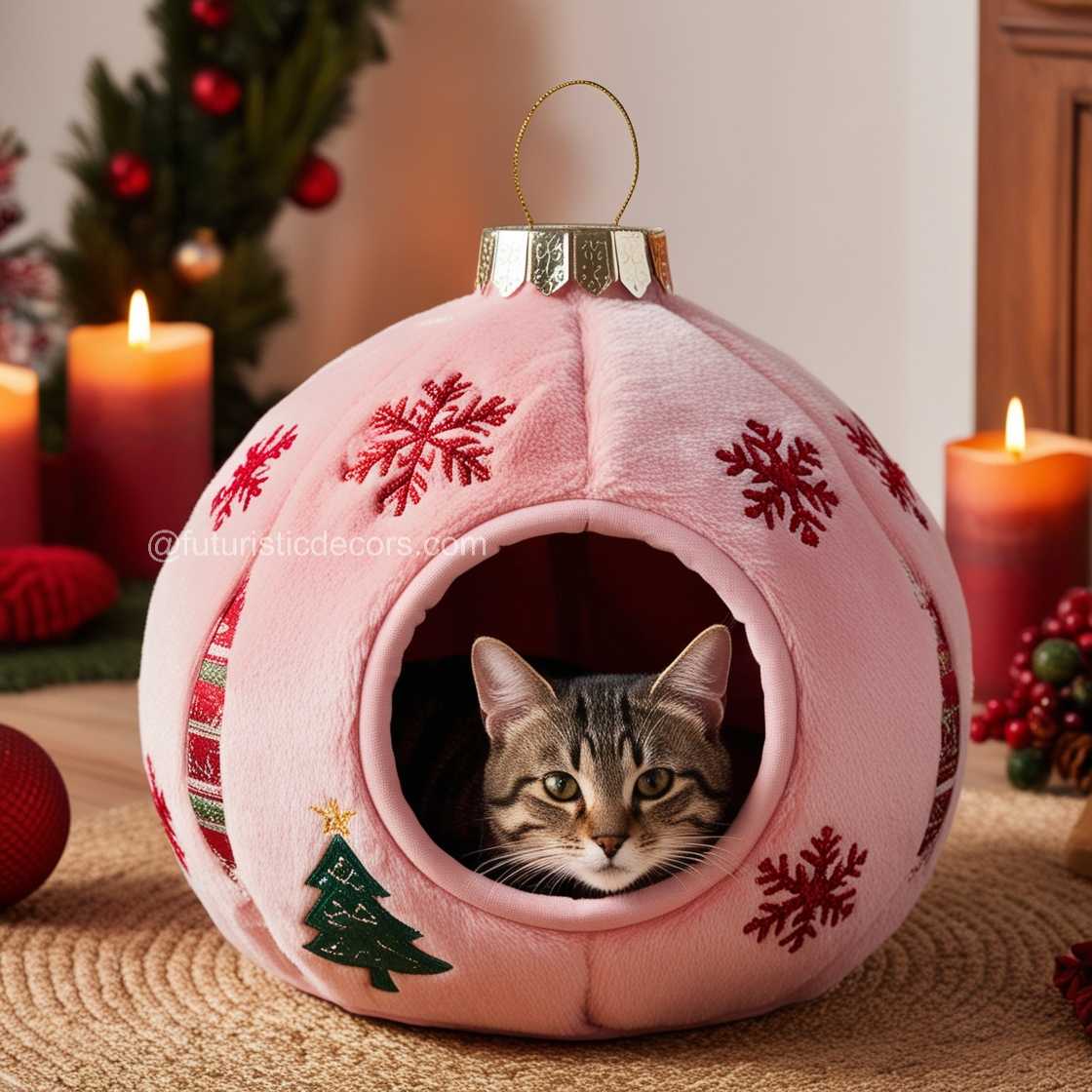 Christmas Bauble Cat Beds