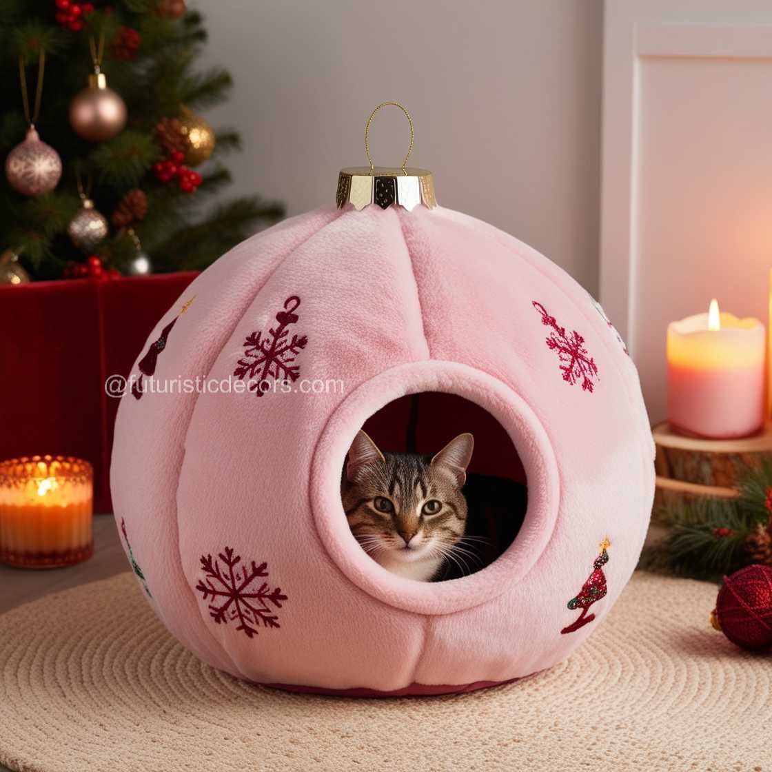 Christmas Bauble Cat Beds