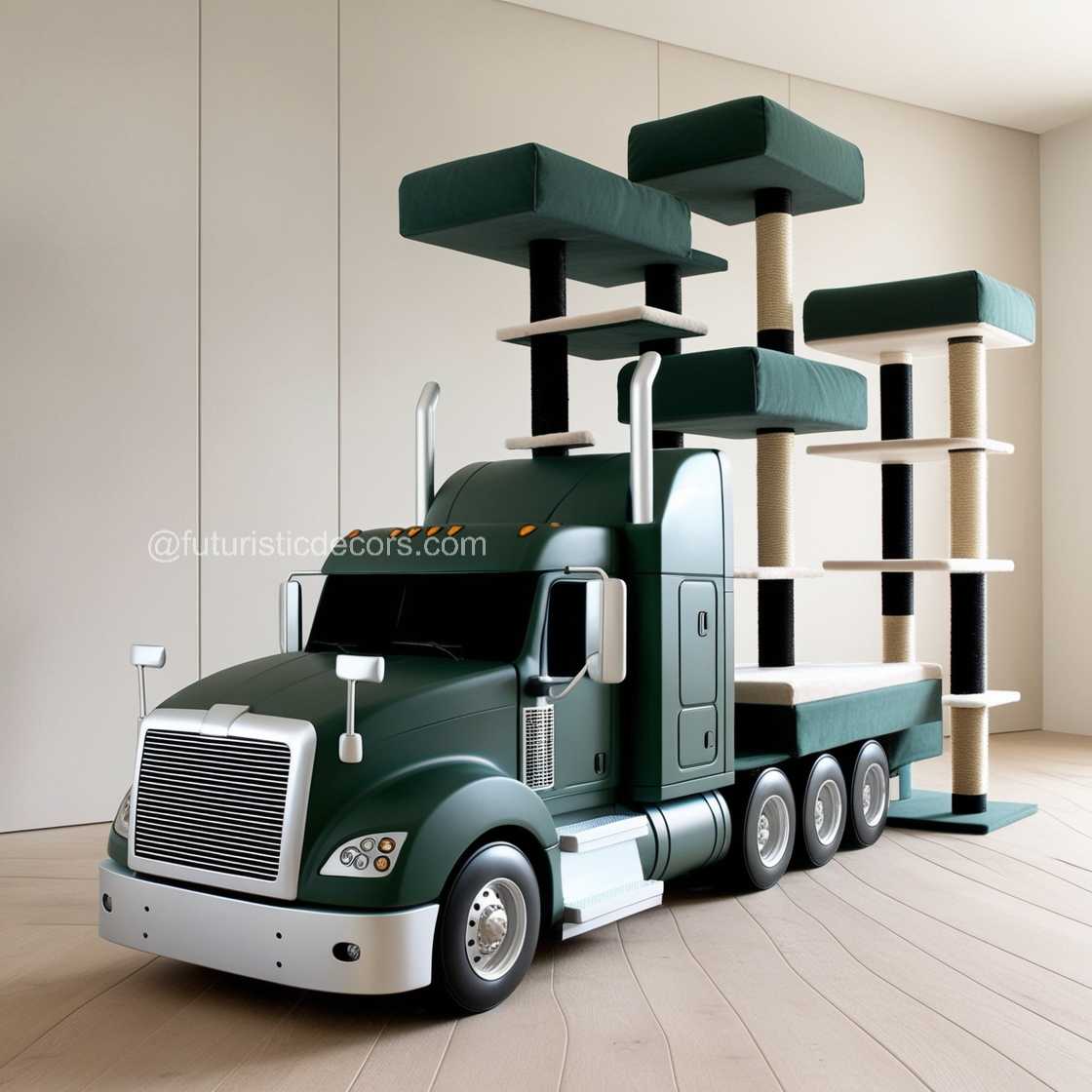 Semi Truck Cat Tower