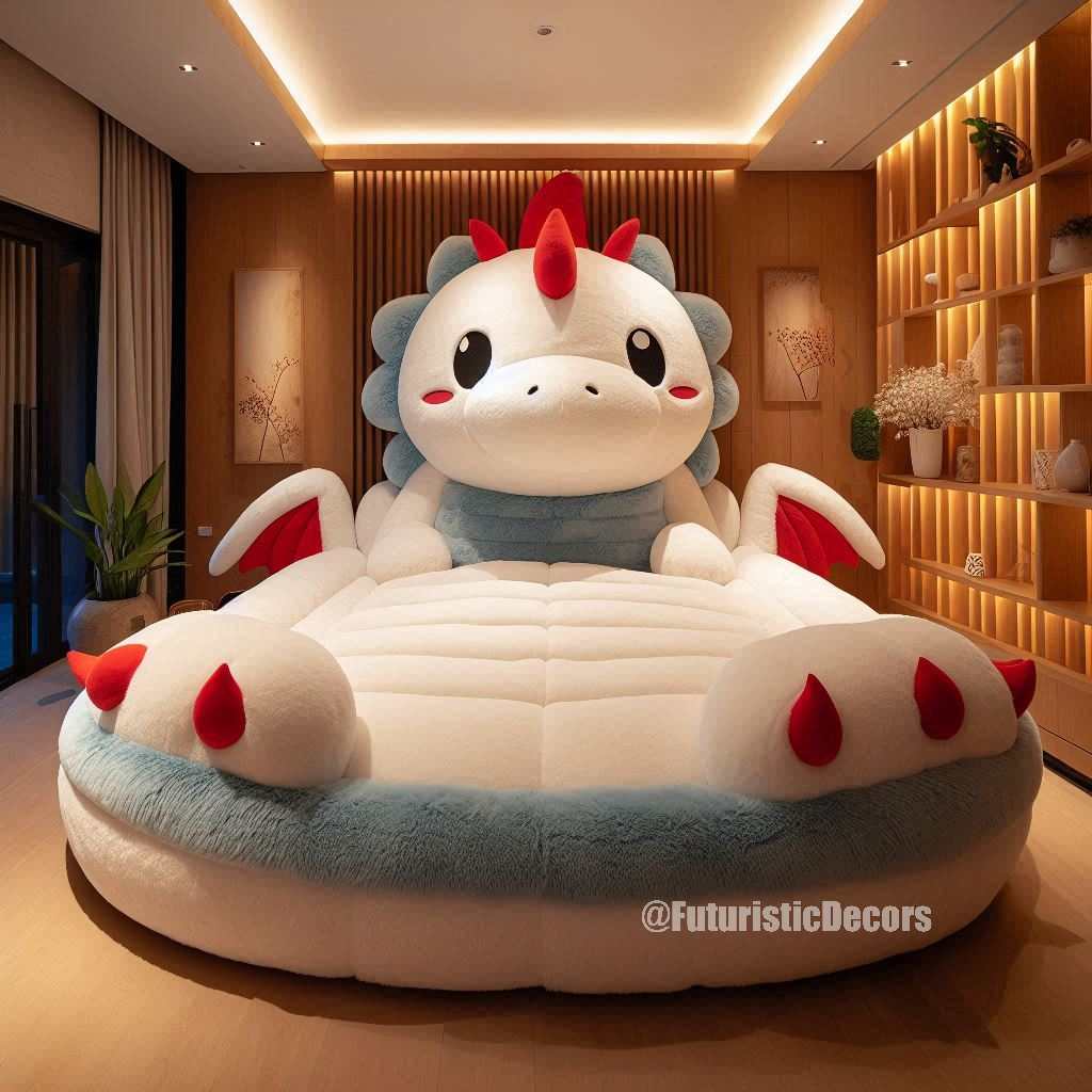 Giant Fur Dragon Loungers