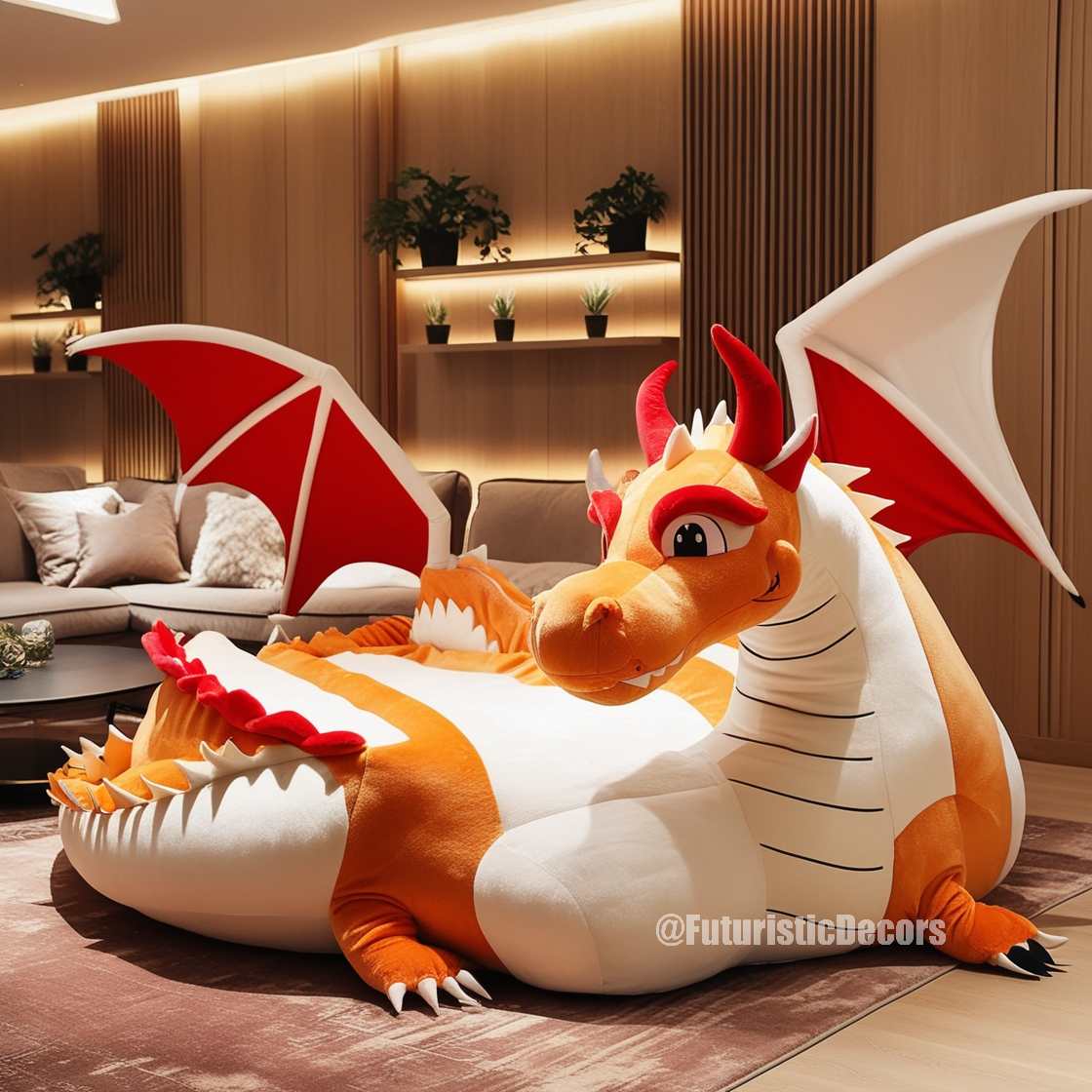 Giant Fur Dragon Loungers