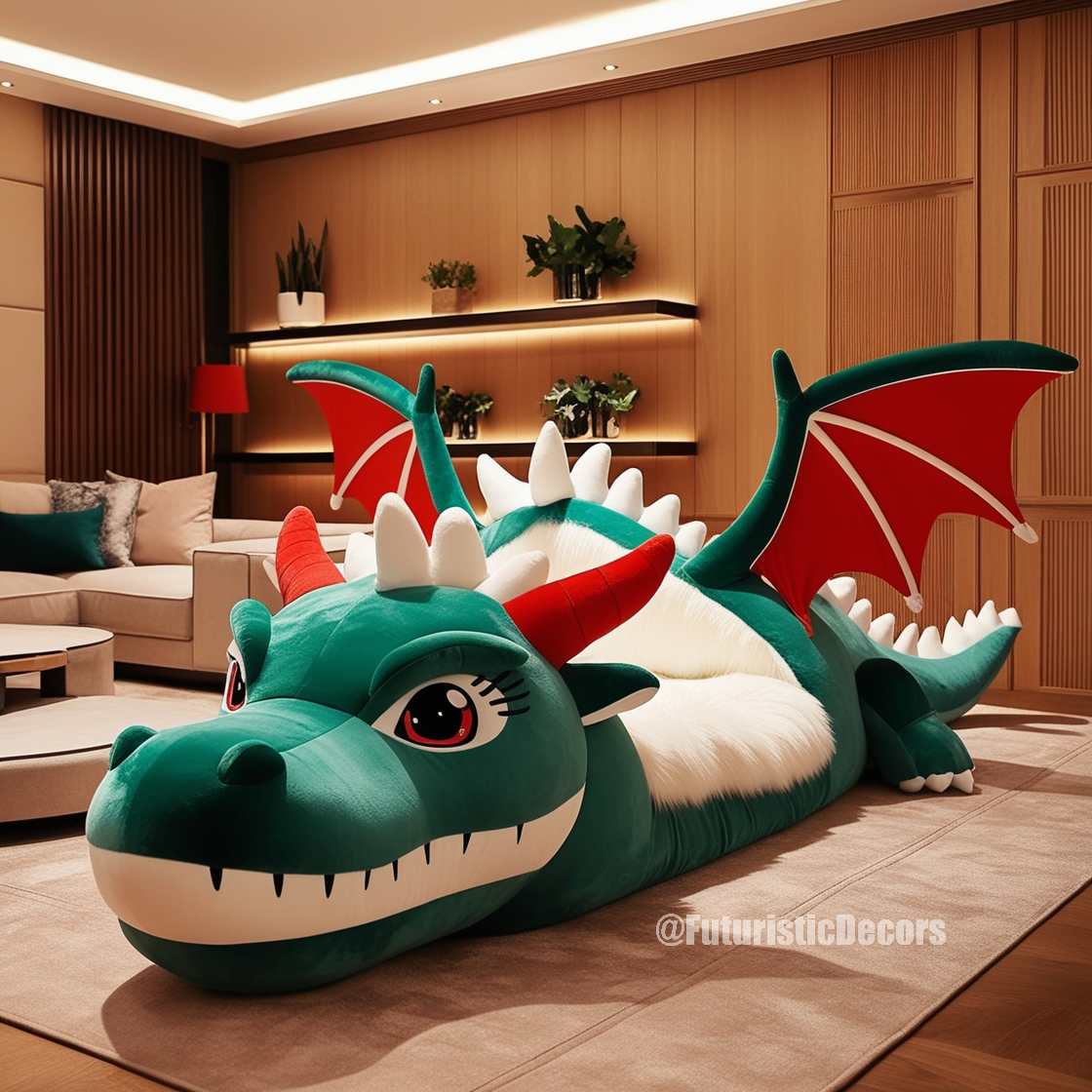 Giant Fur Dragon Loungers