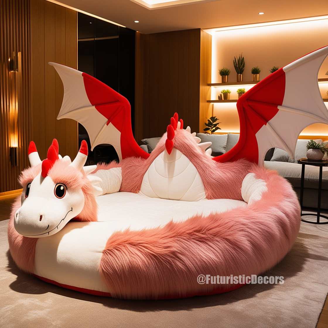 Giant Fur Dragon Loungers