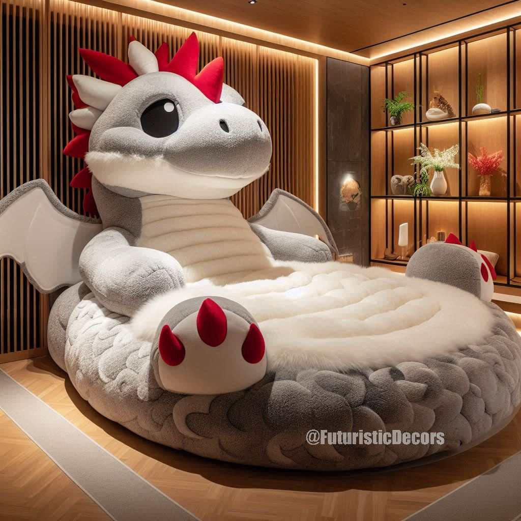 Giant Fur Dragon Loungers