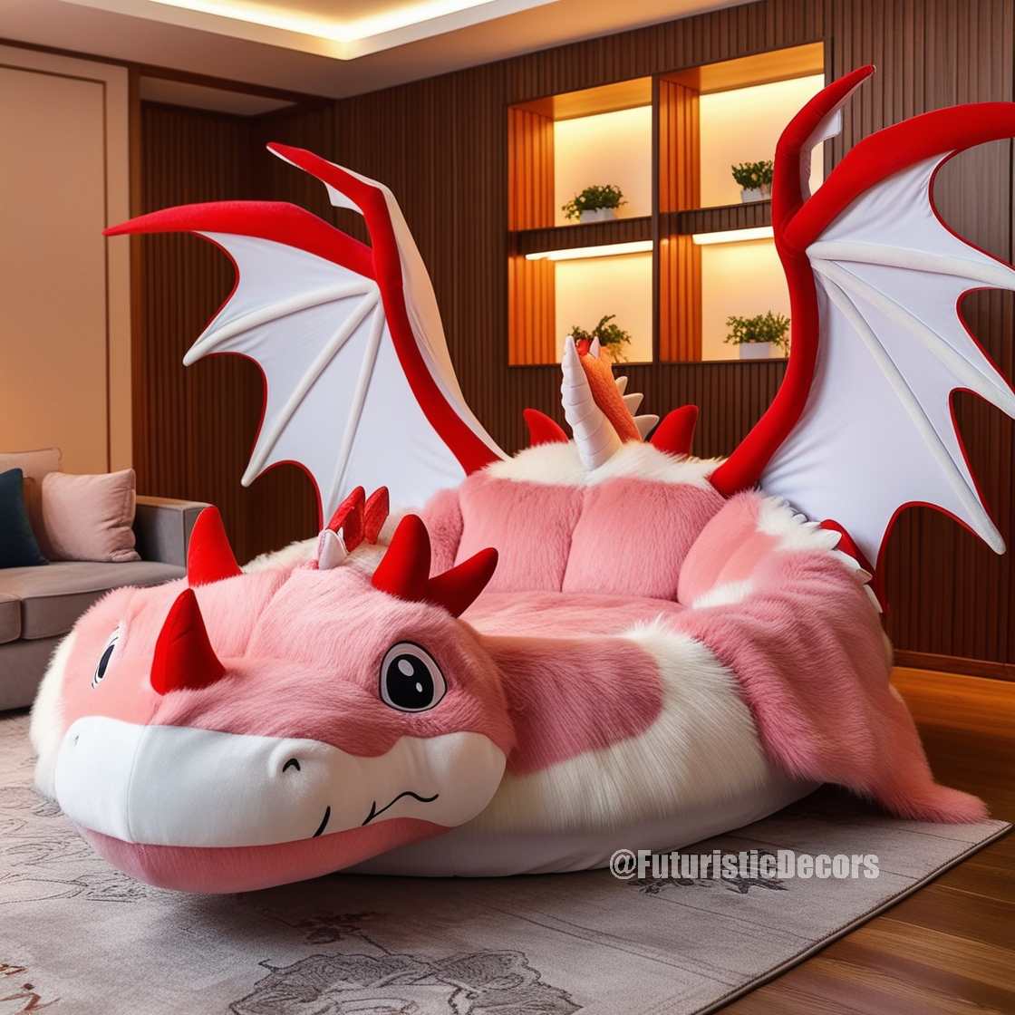 Giant Fur Dragon Loungers