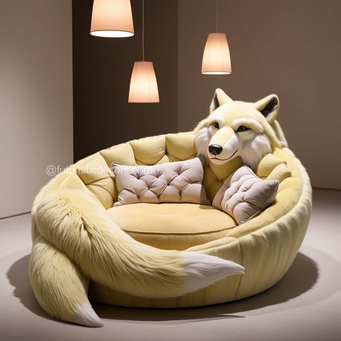 Giant Wolf Lounging Pod