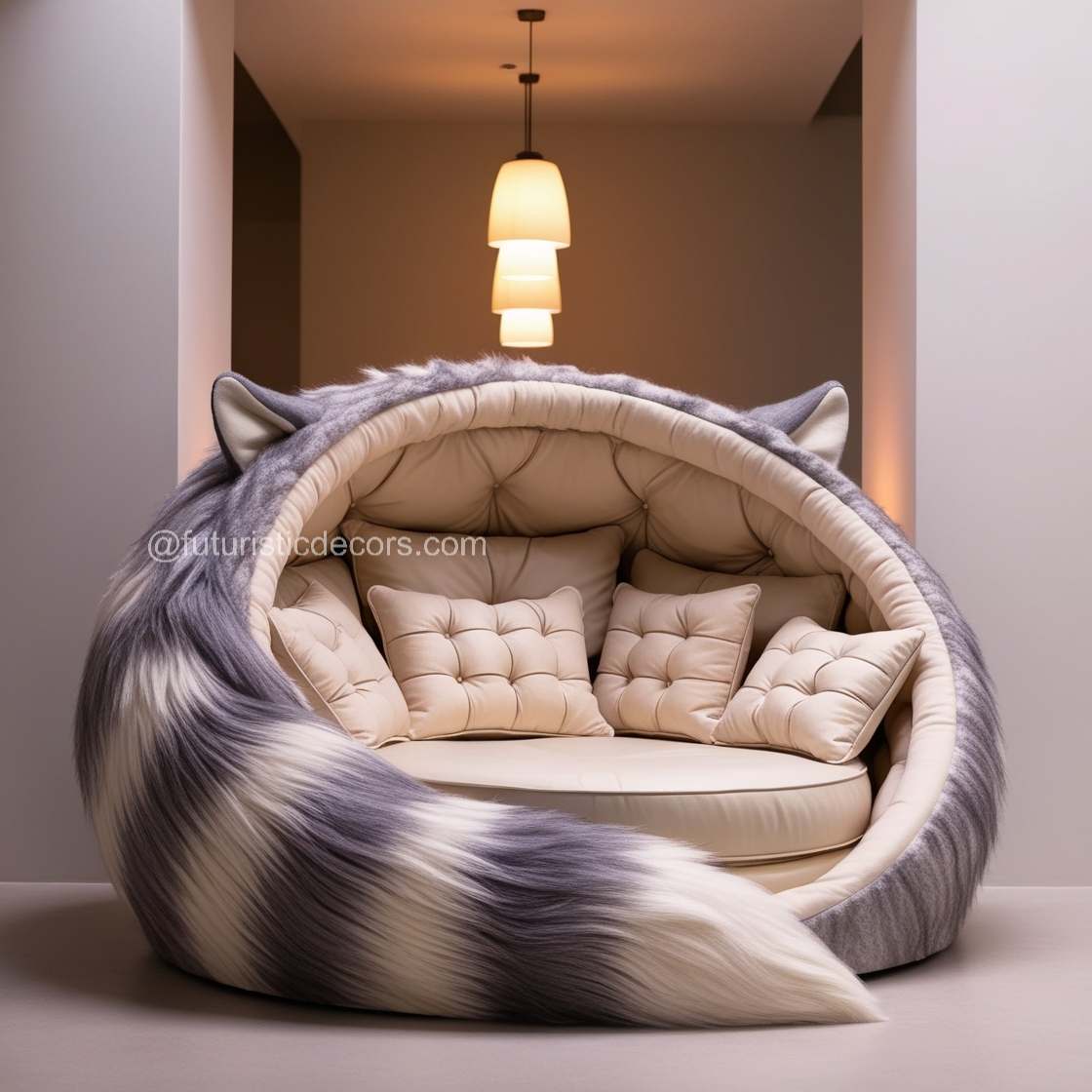 Giant Wolf Lounging Pod