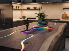Illuminating Wood Countertops: Installation Tips & LED Options illuminated wood countertop
