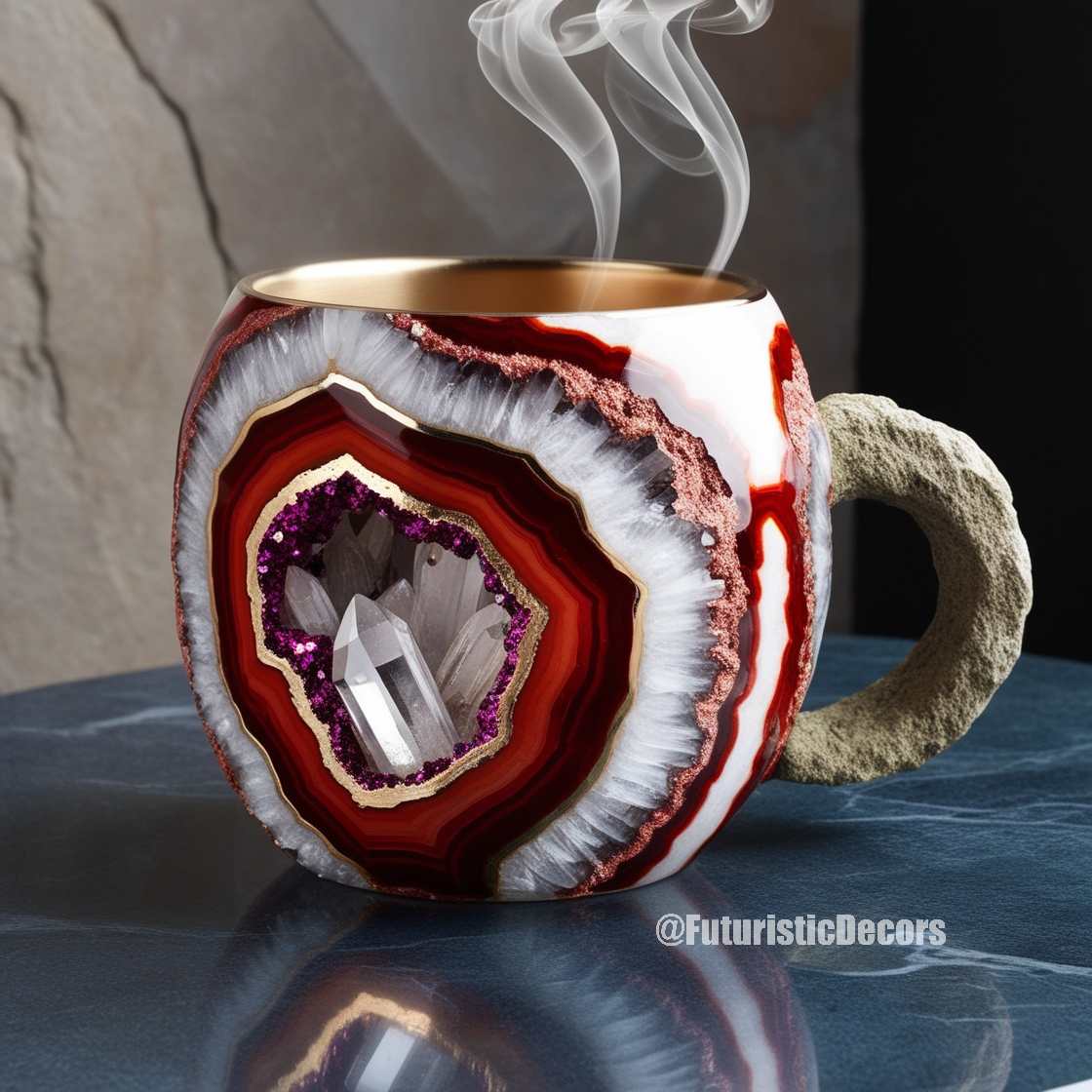 mineral crystal coffee mugs