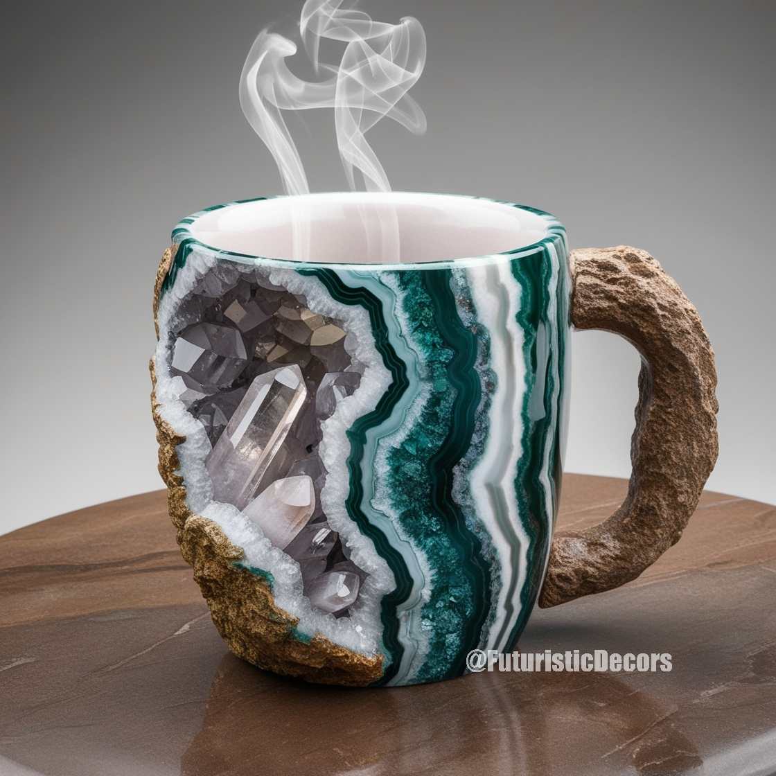 mineral crystal coffee mugs