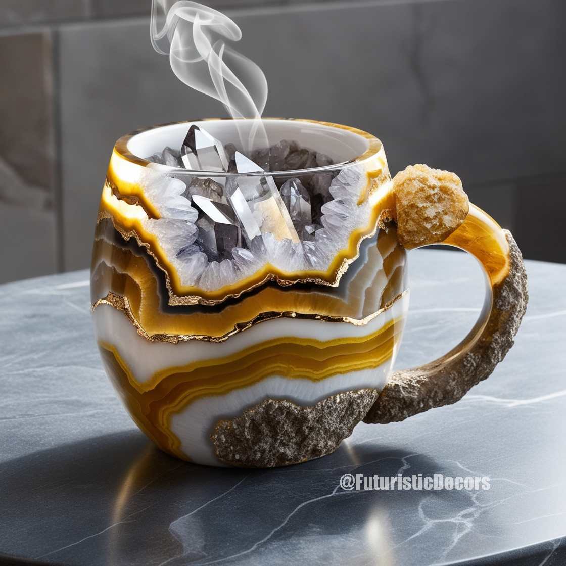 mineral crystal coffee mugs