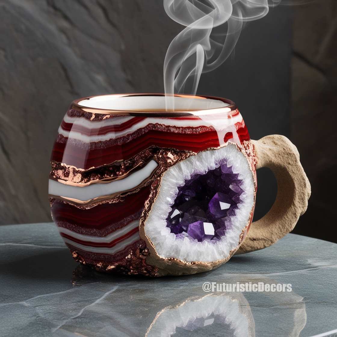 mineral crystal coffee mugs