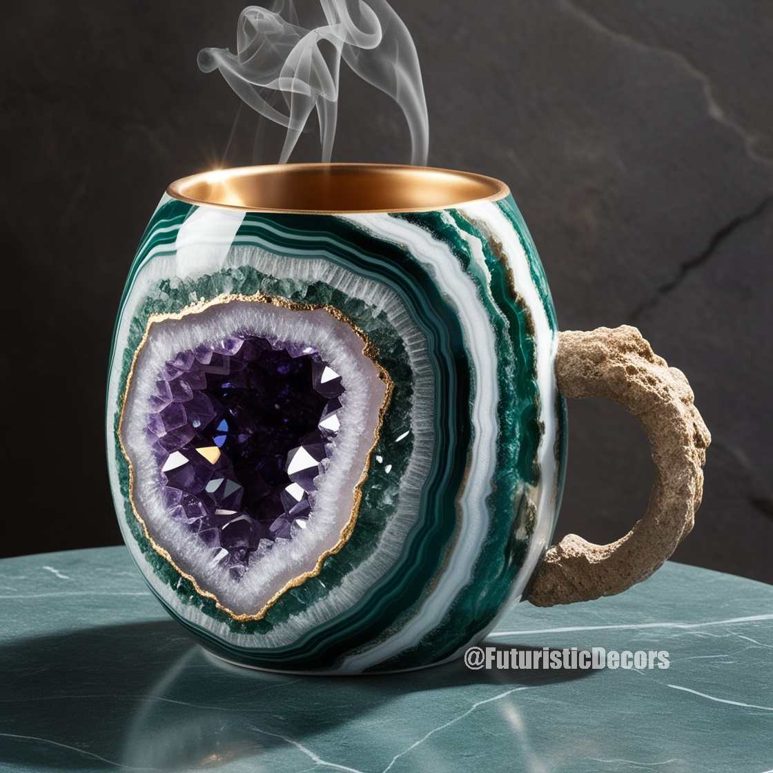 mineral crystal coffee mugs