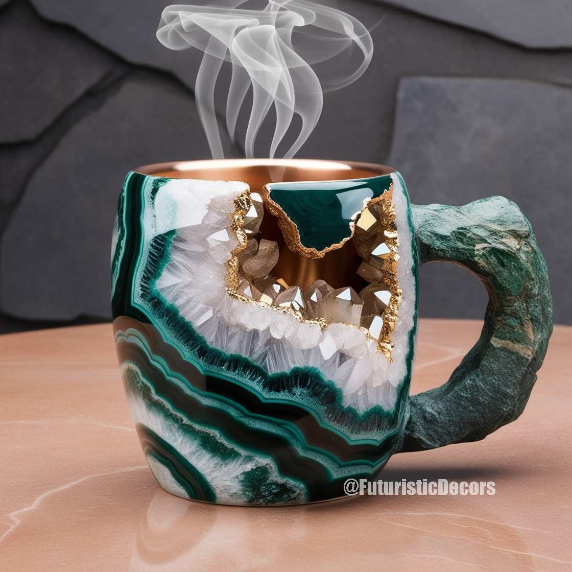 mineral crystal coffee mugs