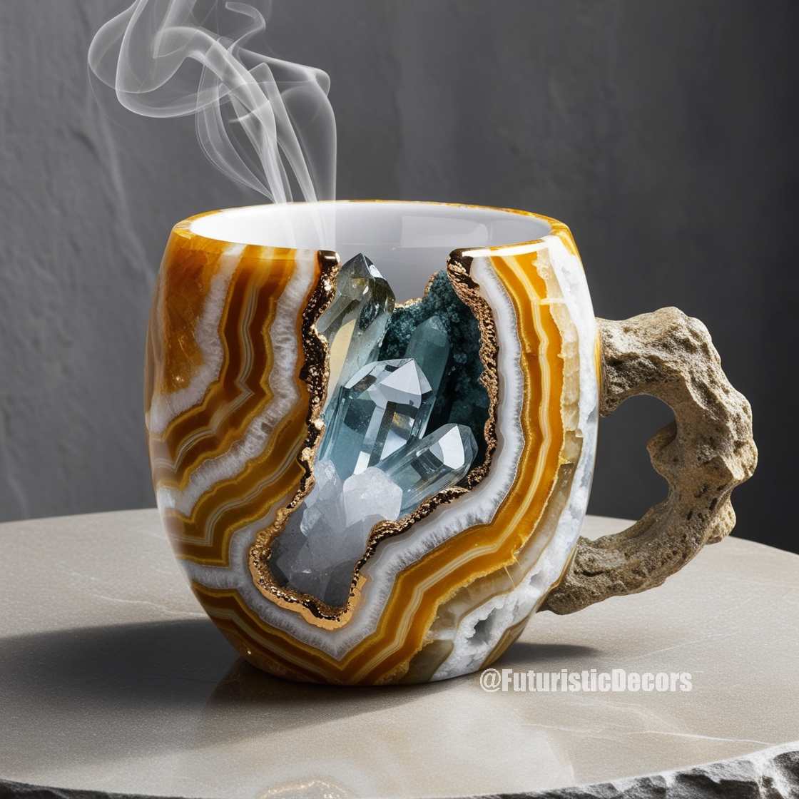 mineral crystal coffee mugs