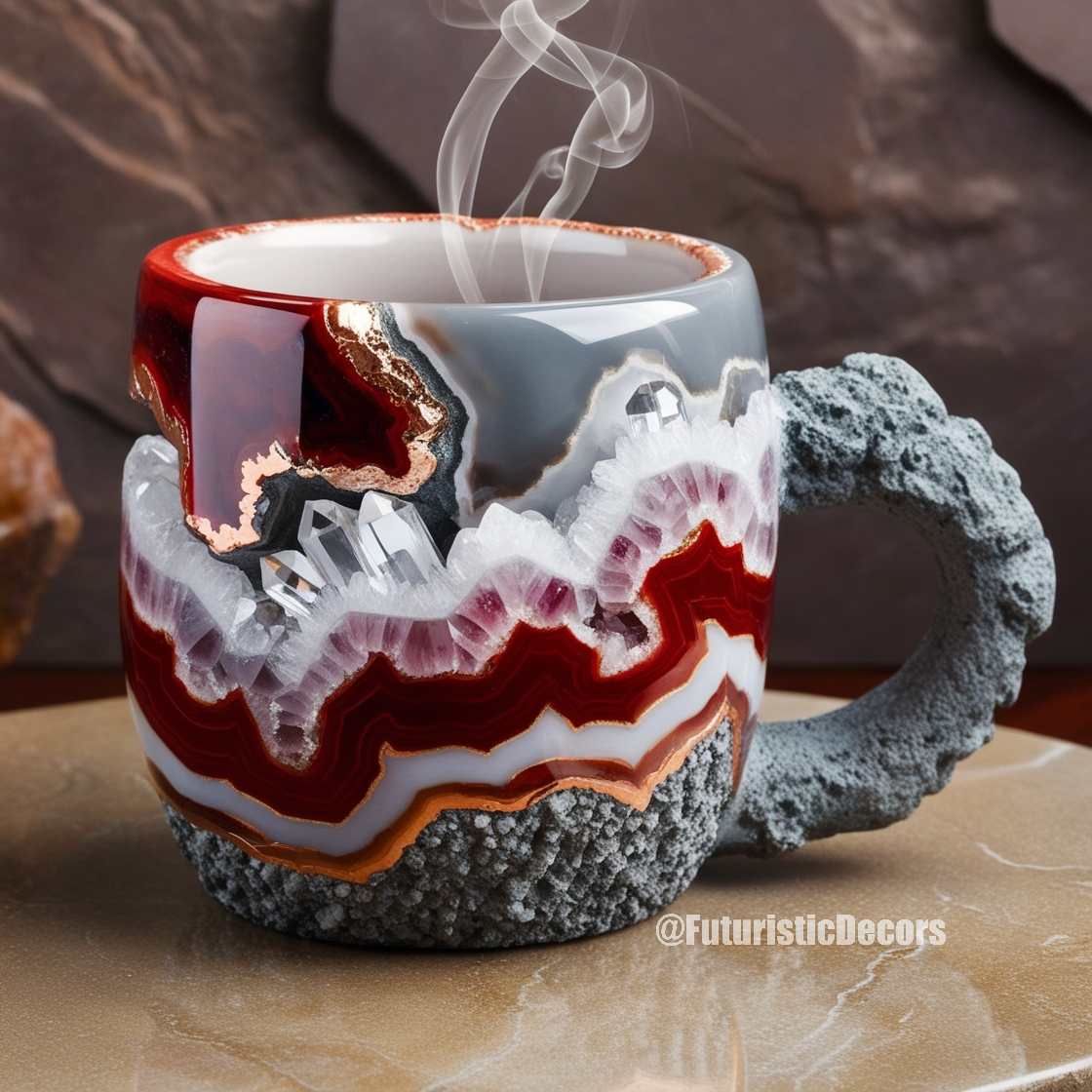 mineral crystal coffee mugs