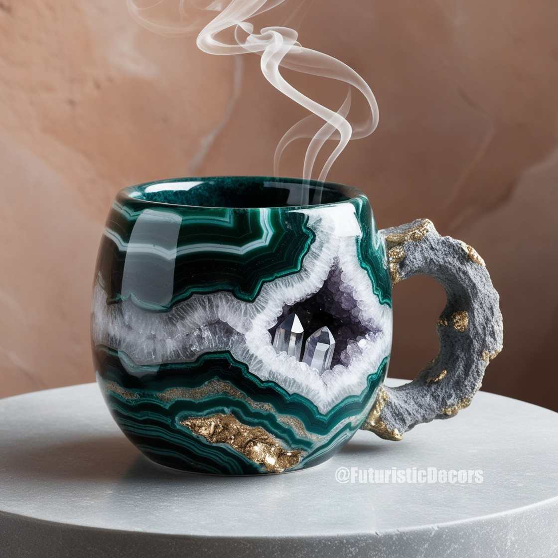 mineral crystal coffee mugs