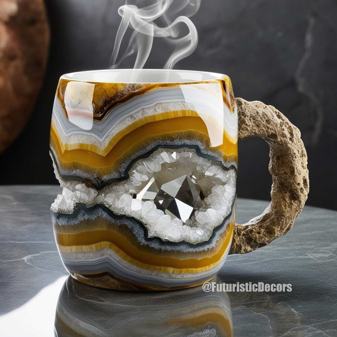 mineral crystal coffee mugs