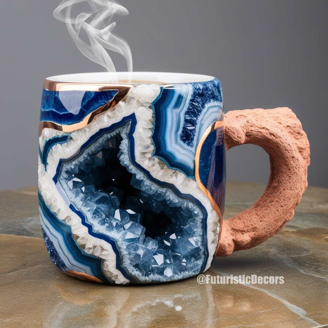 mineral crystal coffee mugs