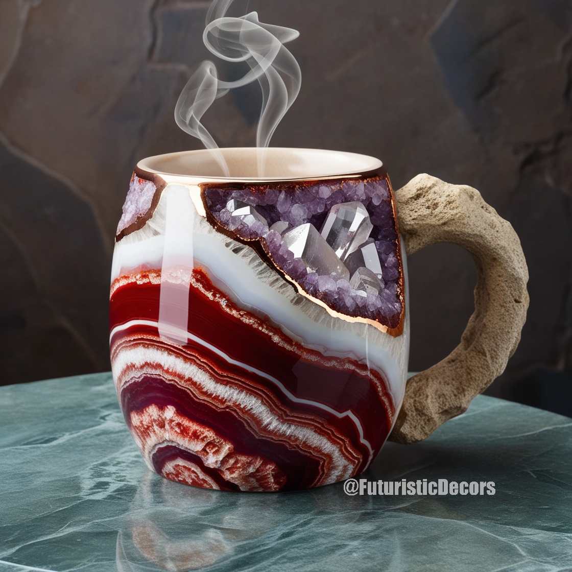 mineral crystal coffee mugs