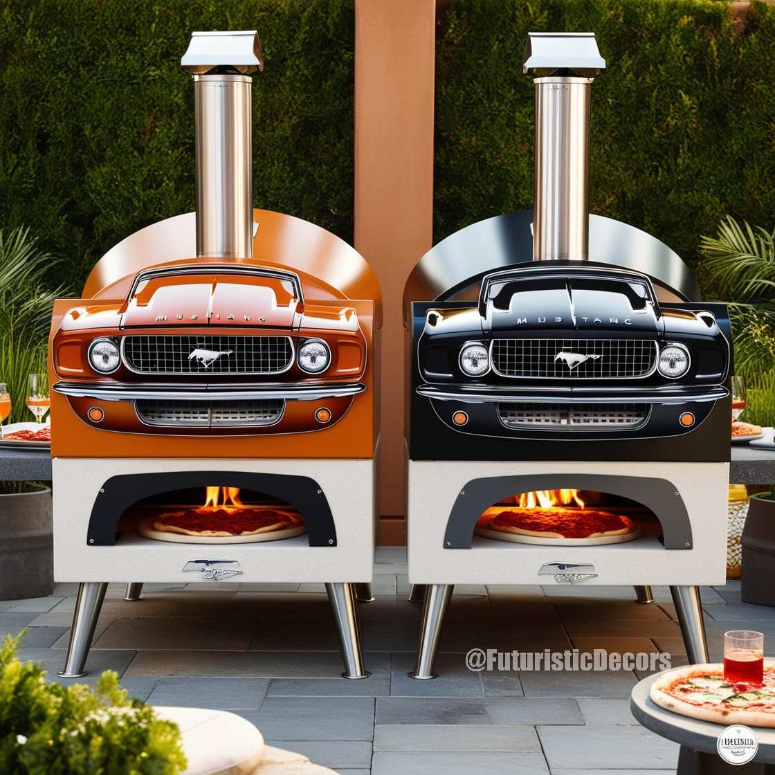 Mustang Shaped Outdoor Pizza Oven