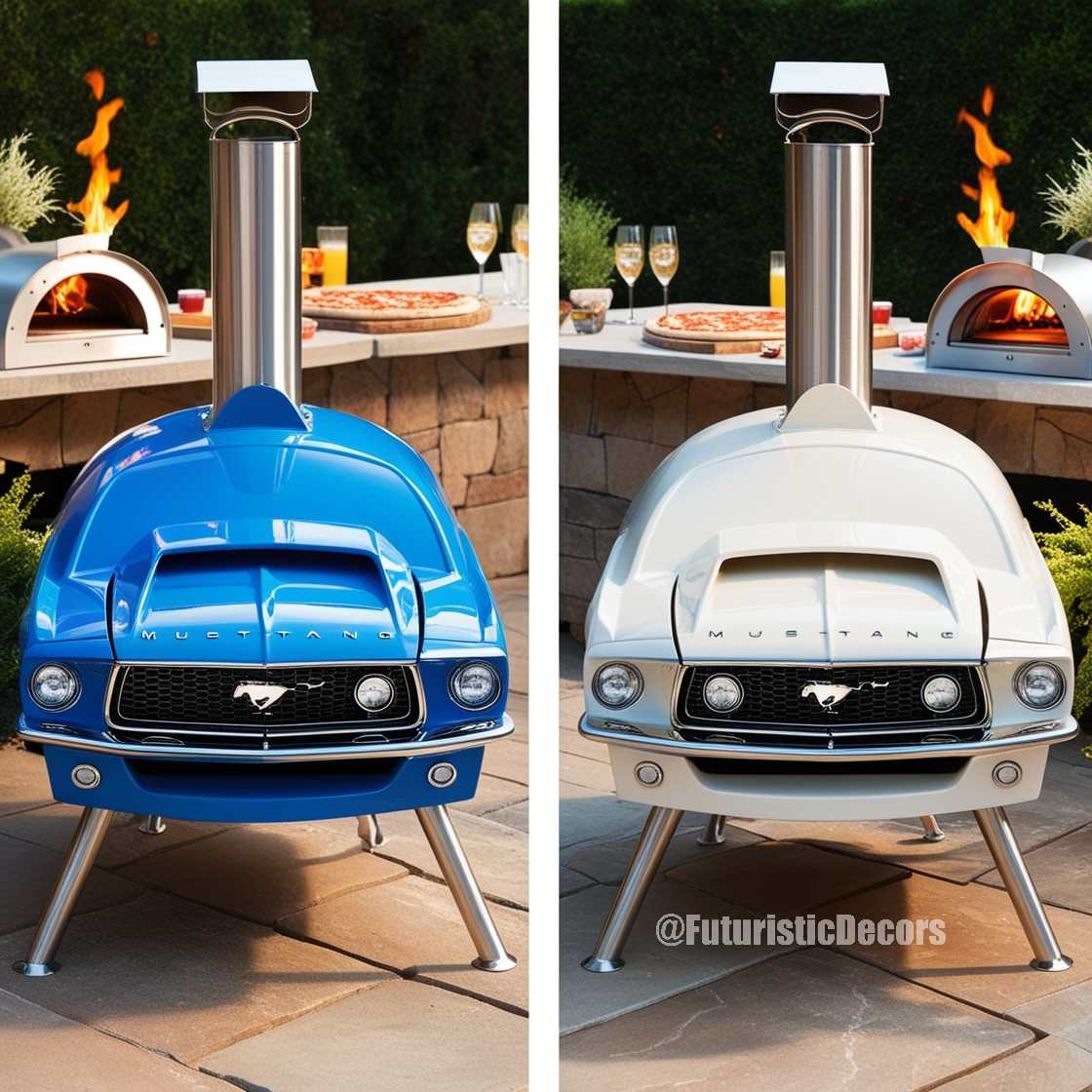 Mustang Shaped Outdoor Pizza Oven