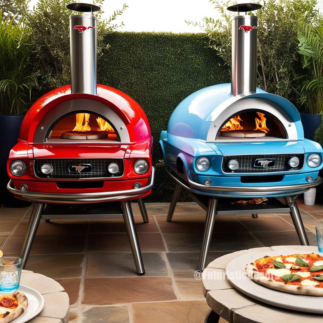 Mustang Shaped Outdoor Pizza Oven