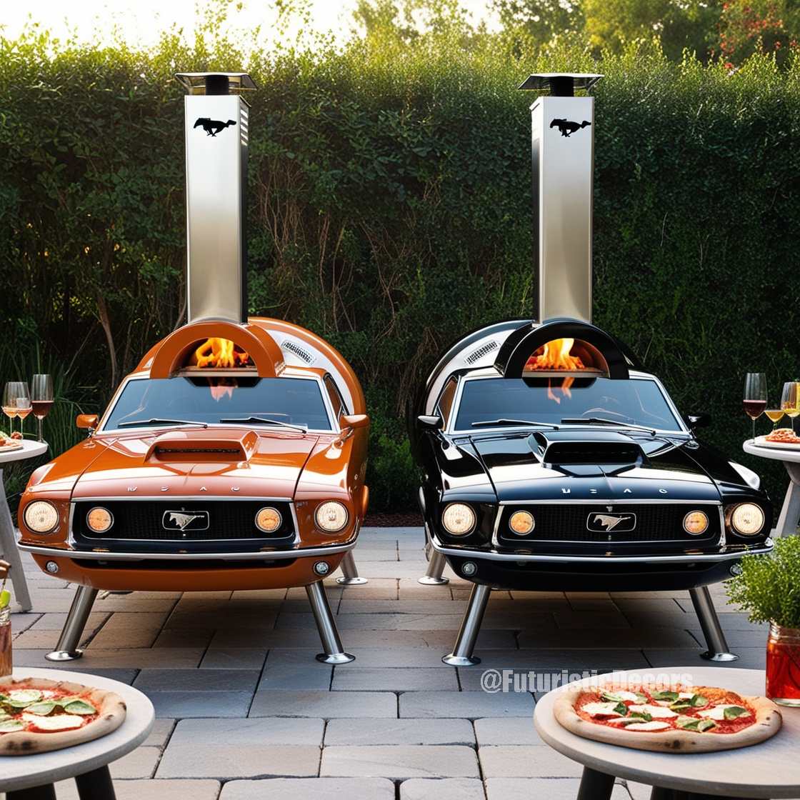 Mustang Shaped Outdoor Pizza Oven