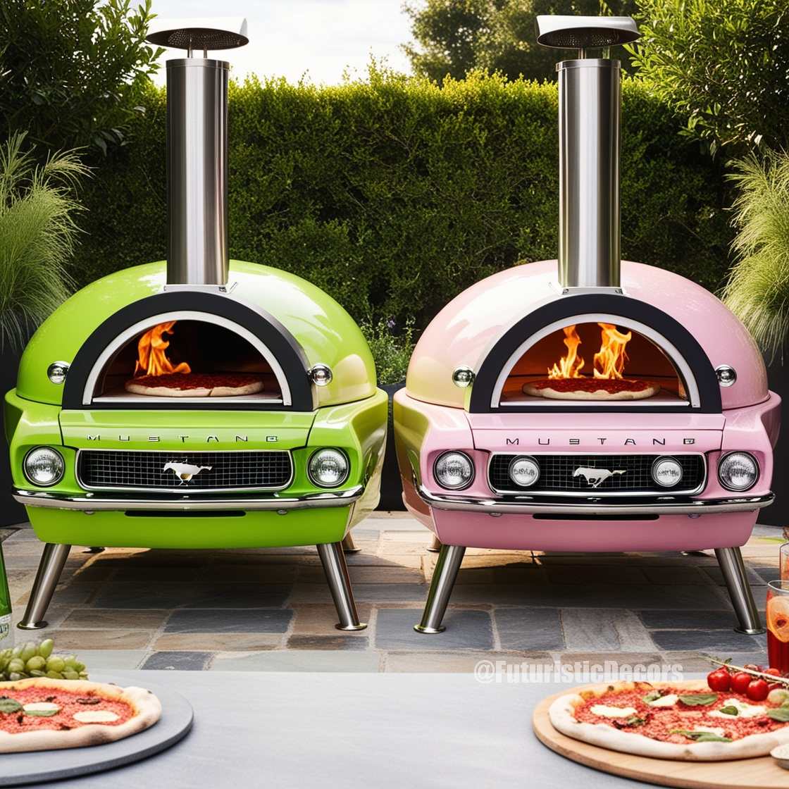 Mustang Shaped Outdoor Pizza Oven