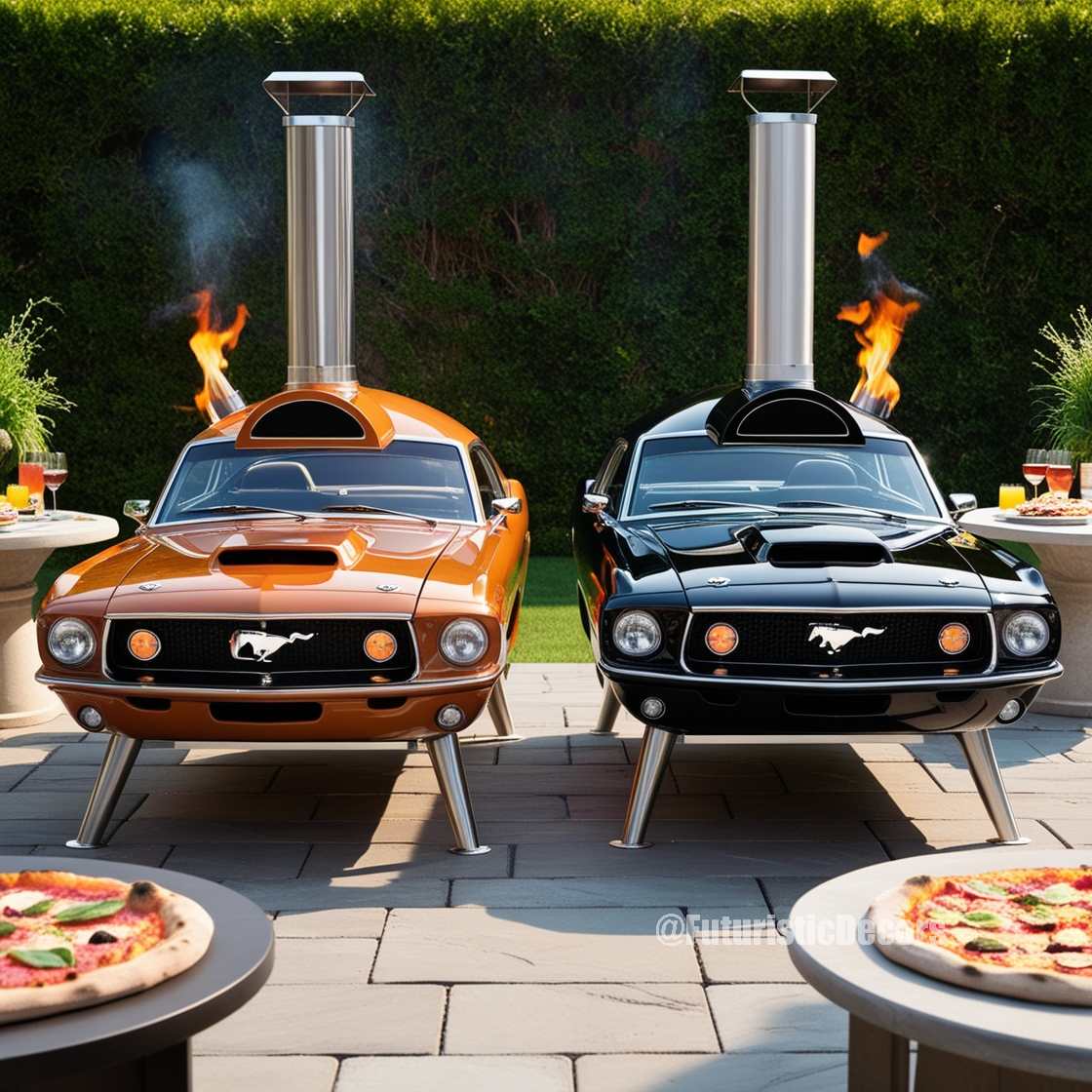 Mustang Shaped Outdoor Pizza Oven