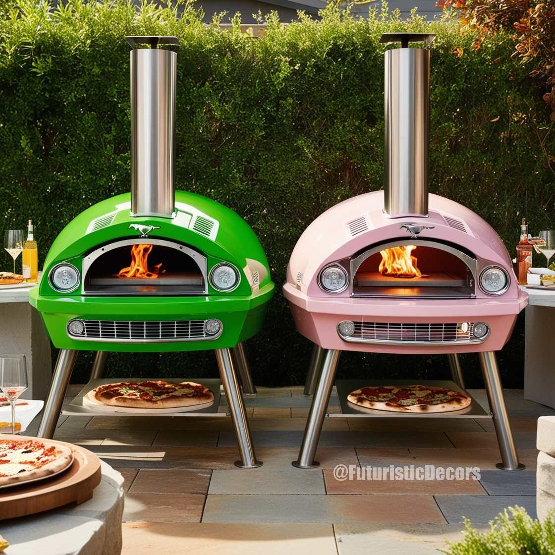 Mustang Shaped Outdoor Pizza Oven