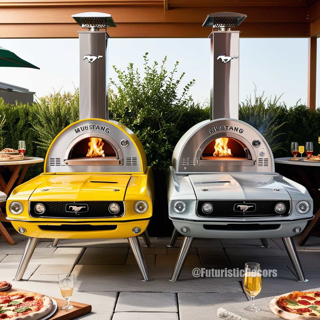 Mustang Shaped Outdoor Pizza Oven